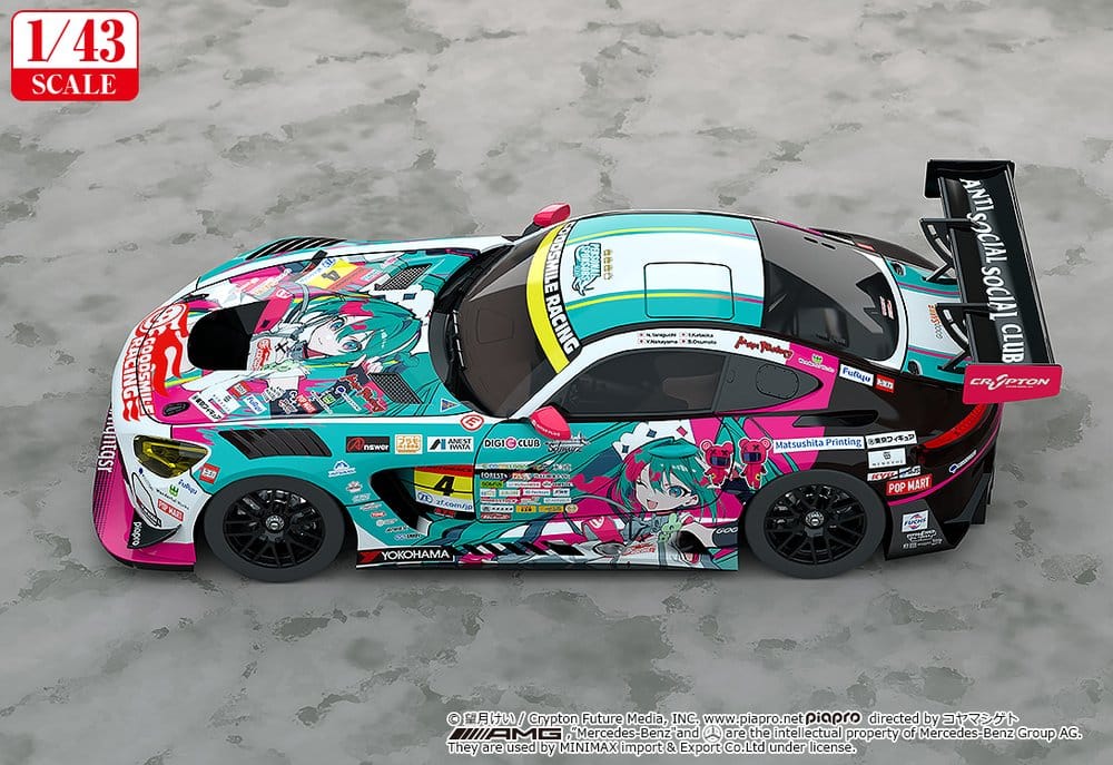 Hatsune Miku GT Project Vehicle 1/43 Good Smile Hatsune Miku AMG 2025 Season Opening Ver. 11 cm
