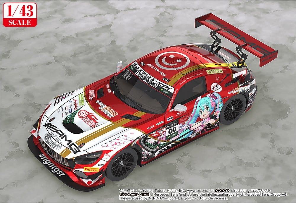 Hatsune Miku GT Project Vehicle 1/43 Mercedes-AMG Team Good Smile 2019 Suzuka 10Hours Ver. 11 cm