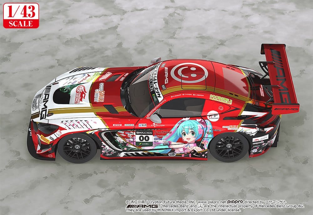 Hatsune Miku GT Project Vehicle 1/43 Mercedes-AMG Team Good Smile 2019 Suzuka 10Hours Ver. 11 cm