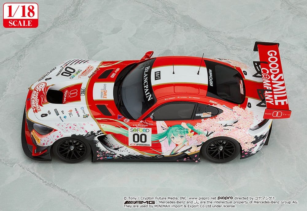 Hatsune Miku GT Project Vehicle 1/18 Good Smile Hatsune Miku AMG 2017 SPA24H Ver. 26 cm