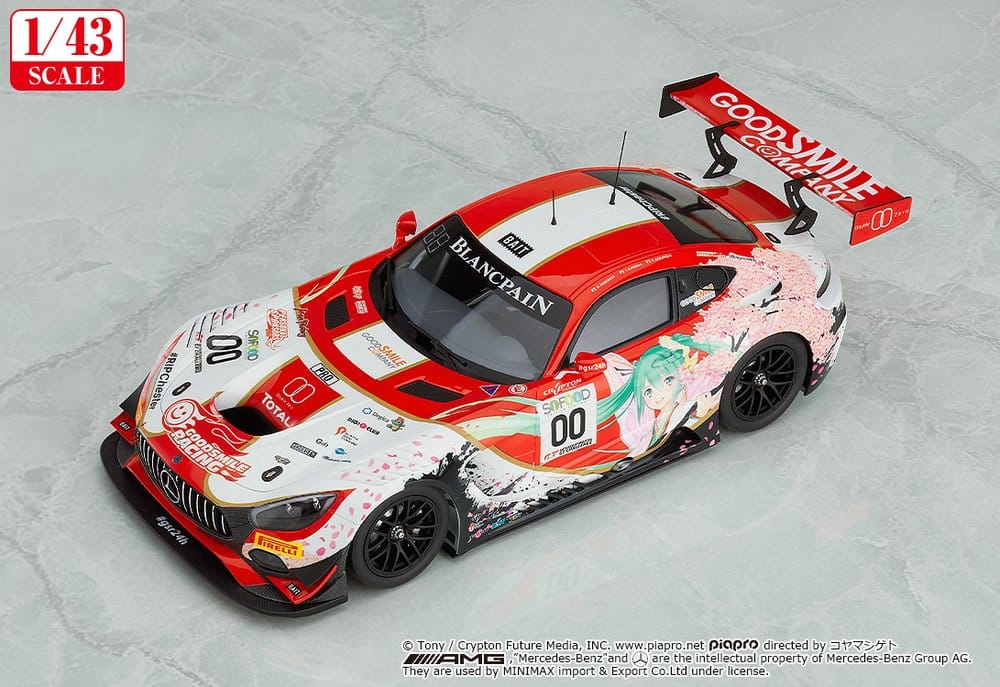 Hatsune Miku GT Project Vehicle 1/43 Good Smile Hatsune Miku AMG 2017 SPA24H Ver. 11 cm
