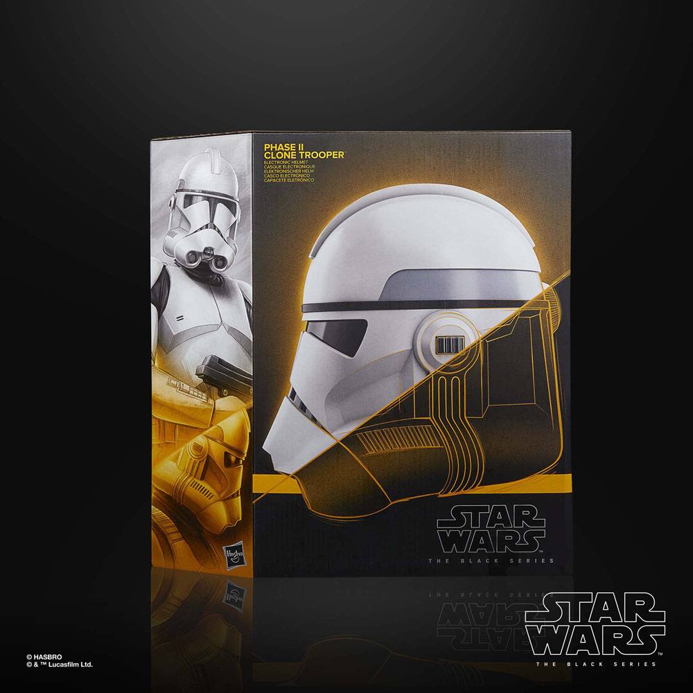Star Wars The Clone Wars Phase II Clone Trooper Black Series Electrionic Helmet