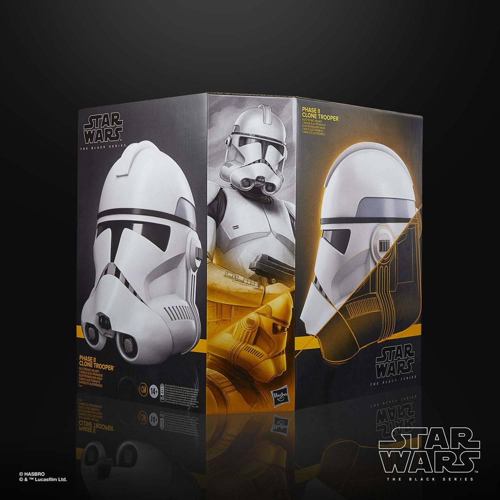 Star Wars The Clone Wars Phase II Clone Trooper Black Series Electrionic Helmet
