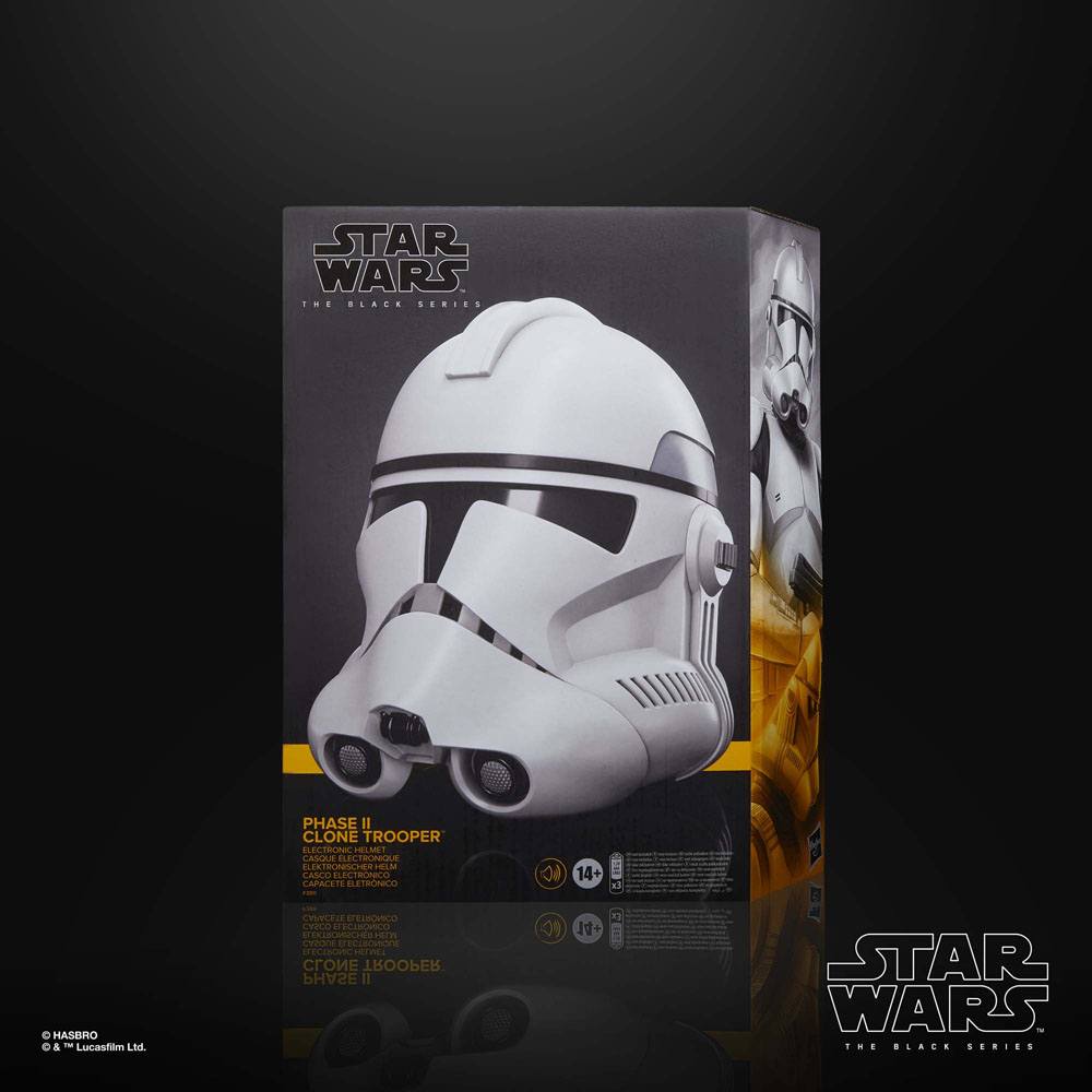 Star Wars The Clone Wars Phase II Clone Trooper Black Series Electrionic Helmet