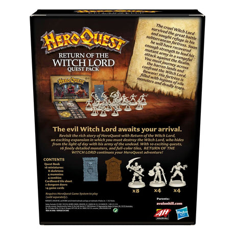 HeroQuest Return of the Witch Lord Quest Board Game Expansion