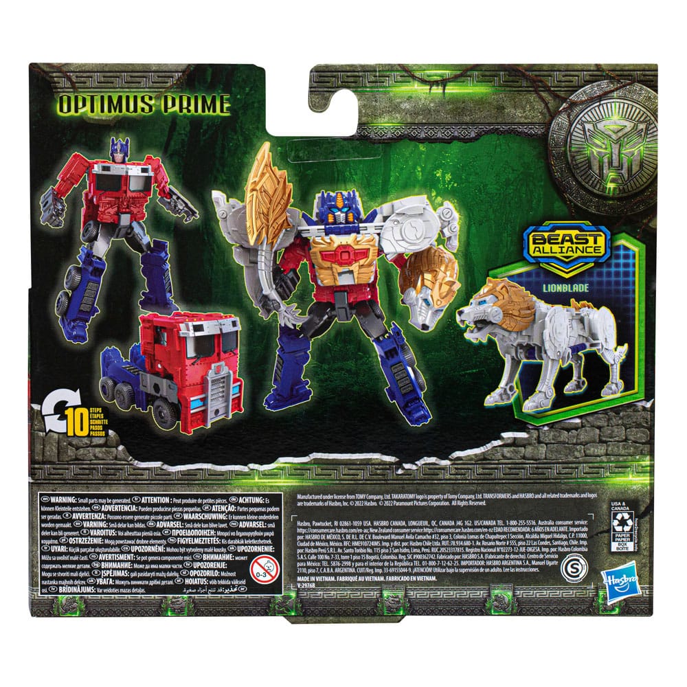 Transformers: Rise of the Beasts Beast Alliance Combiner Optimus Prime & Lionblade 13cm Action Figure 2-Pack