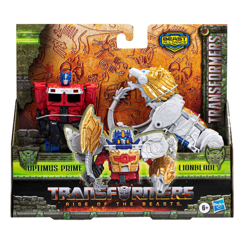 Transformers: Rise of the Beasts Beast Alliance Combiner Optimus Prime & Lionblade 13cm Action Figure 2-Pack