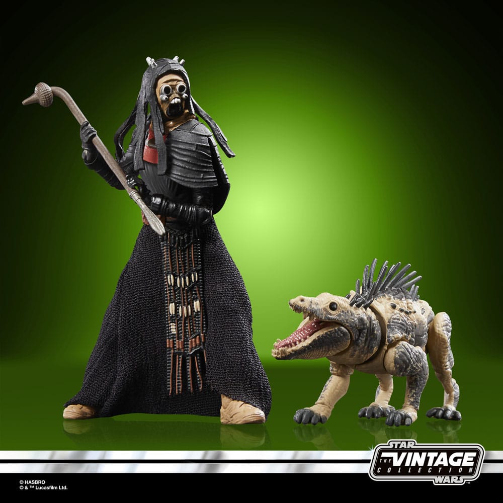 Star Wars: The Book of Boba Fett Vintage Collection Tusken Warrior & Massiff 10cm Action Figures