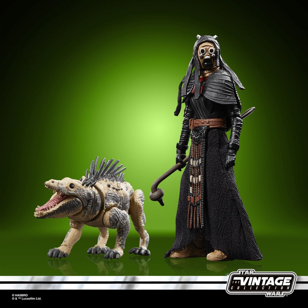 Star Wars: The Book of Boba Fett Vintage Collection Tusken Warrior & Massiff 10cm Action Figures