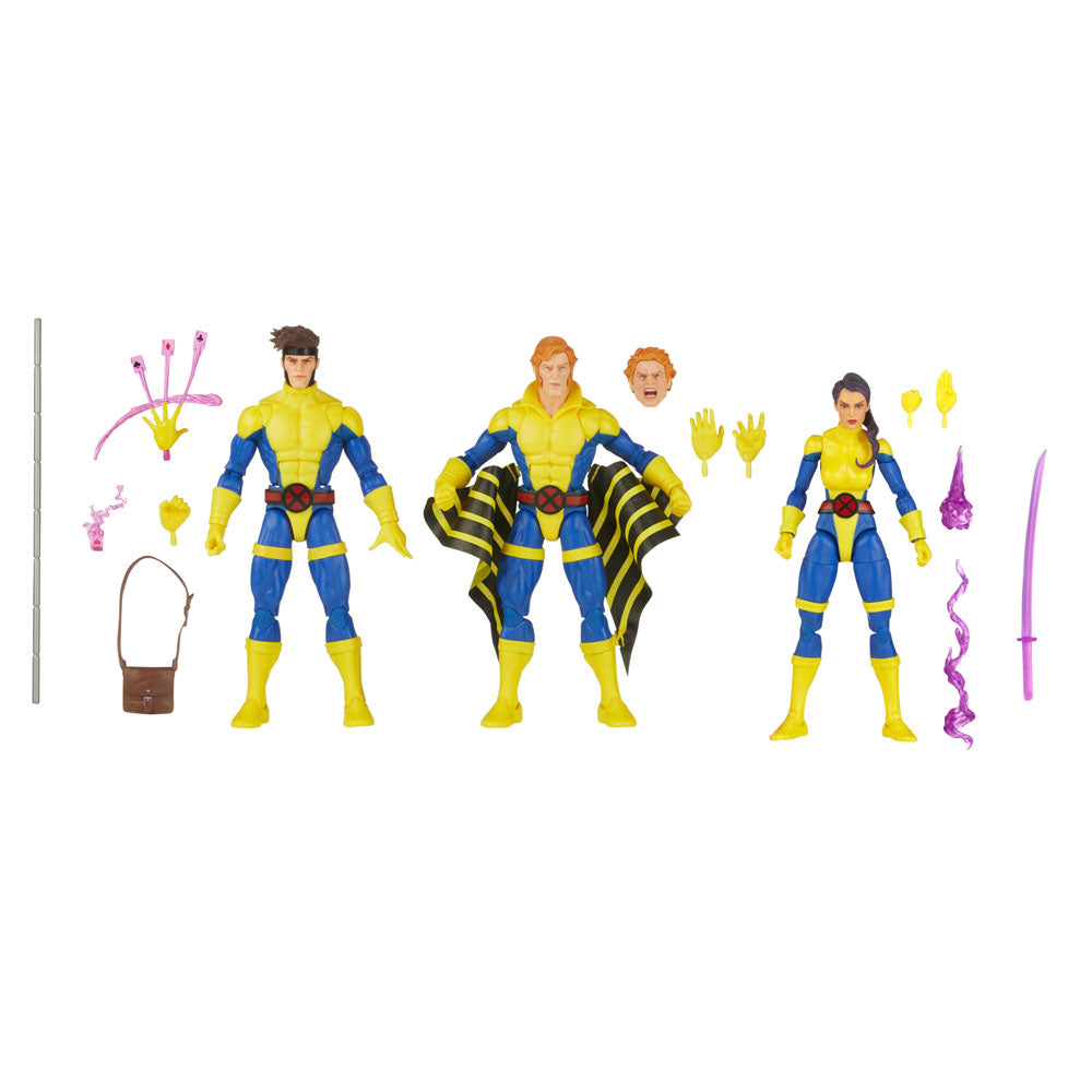 Marvel Legends X-Men 60th Anniversary Gambit, Marvels Banshee, Psylocke 15cm  Pack Action Figures