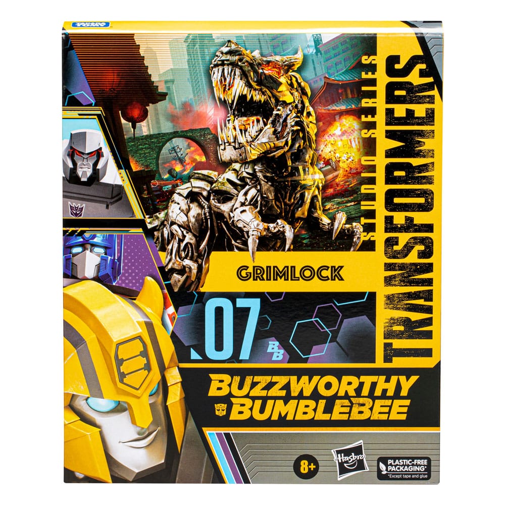Transformers: Age of Extinction Buzzworthy Bumblebee Leader Class 07BB Grimlock 22cm Action Figure