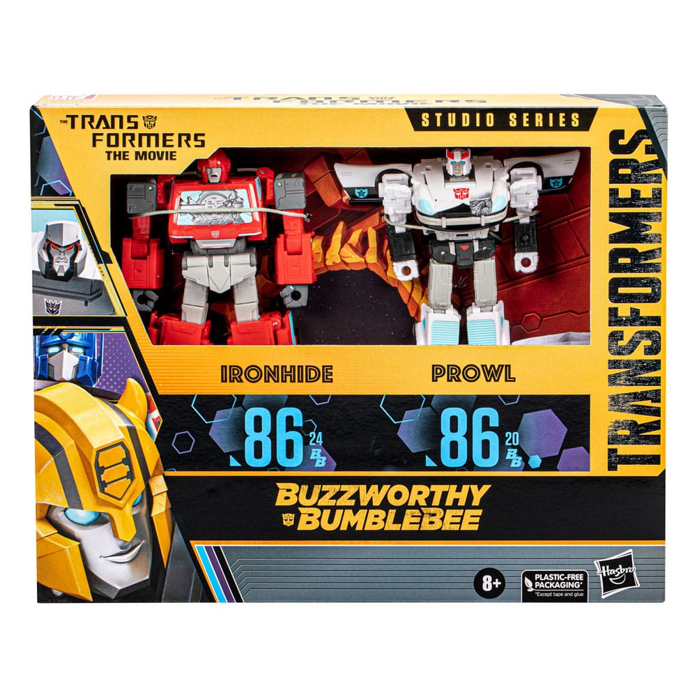 The Transformers: The Movie Buzzworthy Bumblebee Studio Series 86-24BB Ironhide (Voyager Class) & 86-20BB Prowl (Deluxe Class) Action Figure 2-Pack