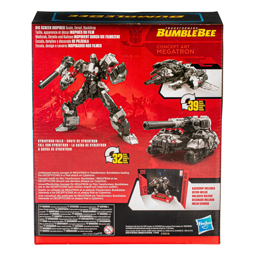 Transformers: Bumblebee Megatron 22 cm Studio Series Leader Class 109 Action Figure Concept Art
