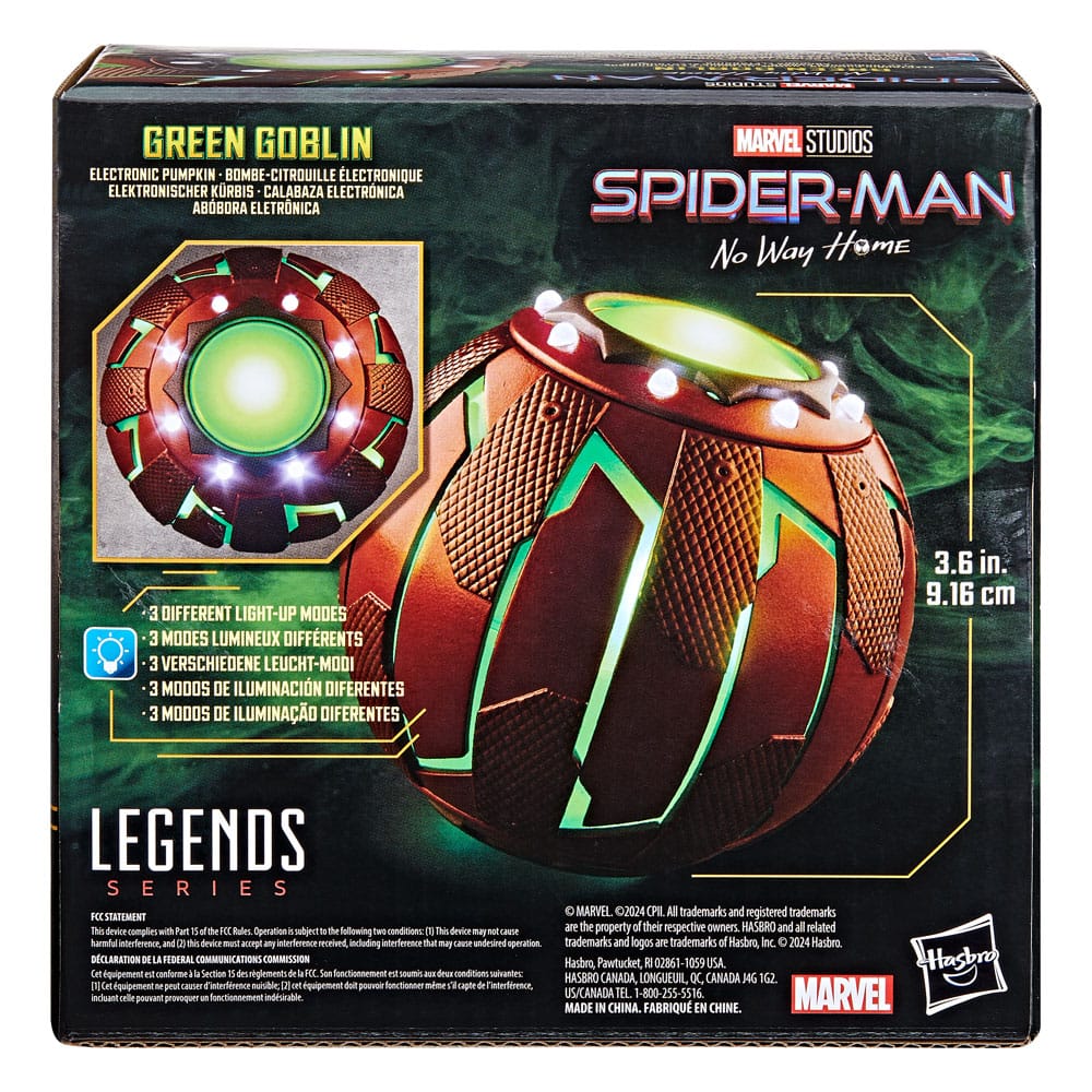 Spider-Man: No Way Home Marvel Legends Green Goblin Electronic Pumpkin 9 cm Roleplay Replica