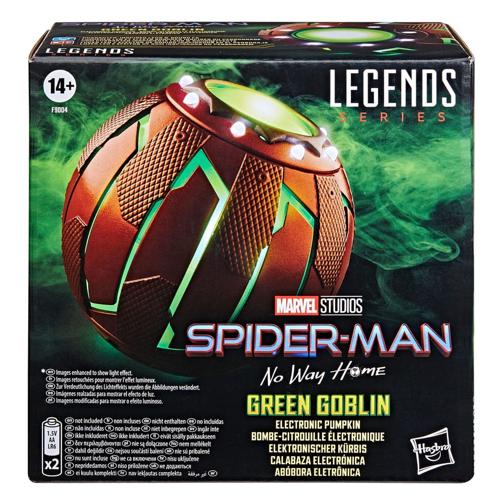 Spider-Man: No Way Home Marvel Legends Green Goblin Electronic Pumpkin 9 cm Roleplay Replica