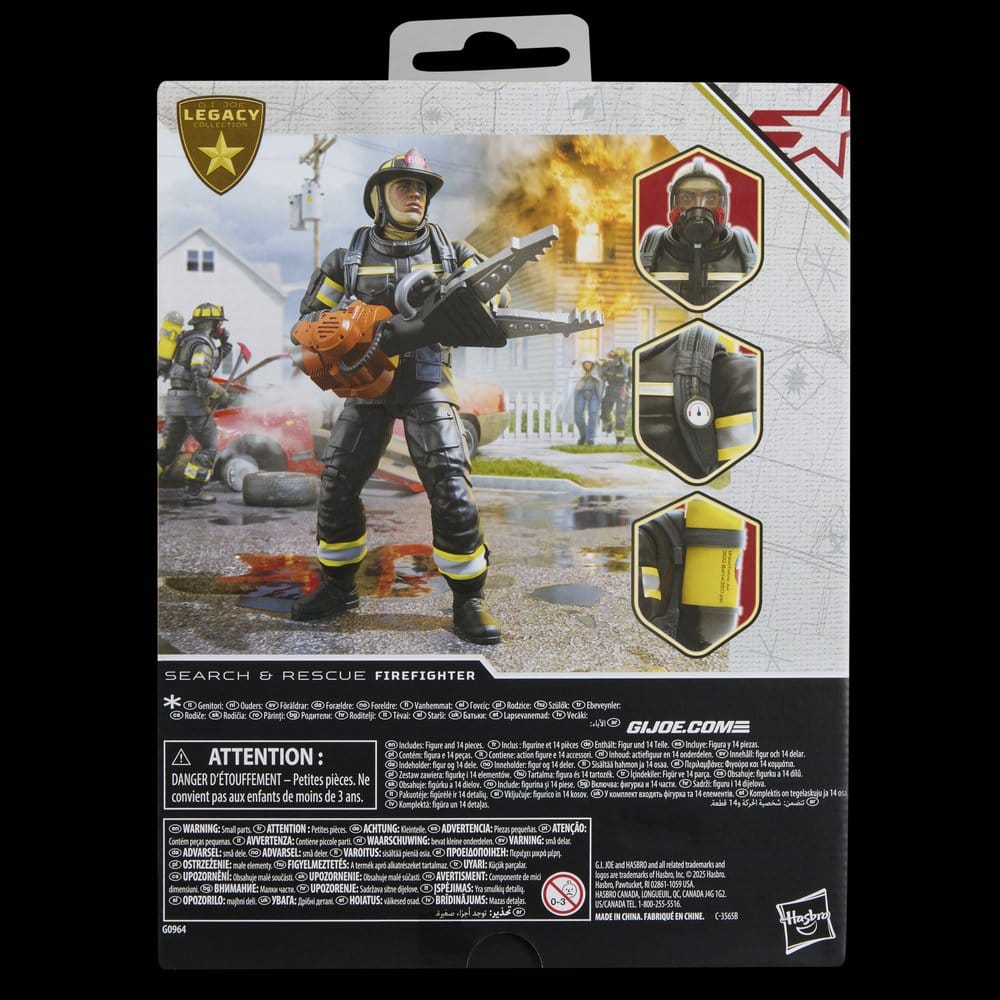 G.I. Joe Classified Series Legacy Collection Action Figure Search & Rescue Firefighter 15 cm