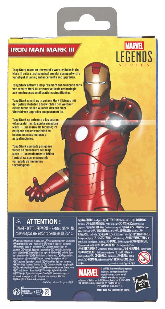 Iron Man Marvel Legends Series Action Figure Iron Man Mark III 15 cm