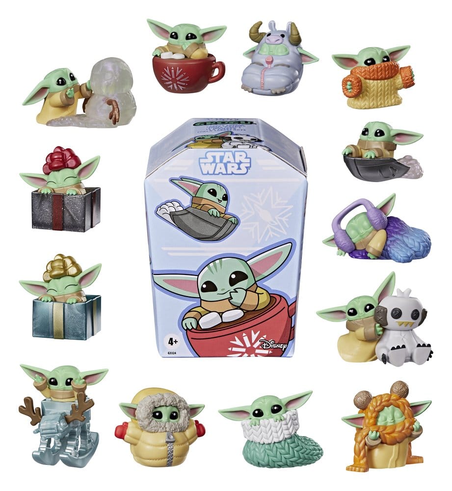 Star Wars Mini Figures 4 cm Grogu Snack Attack Series 1 Blind Box Display (24)