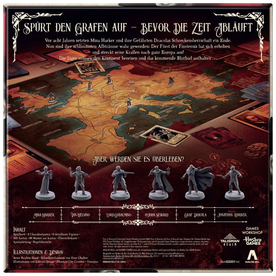 Fury of Dracula Board Game 5th Edition *German Version*