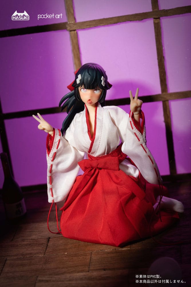 Pocket Art Action PA005 Exorcism Shrine Maiden Tsubaki 15 cm 1/12 Scale Action Figure