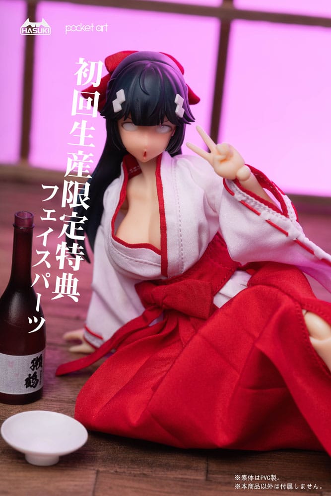 Pocket Art Action PA005 Exorcism Shrine Maiden Tsubaki 15 cm 1/12 Scale Action Figure