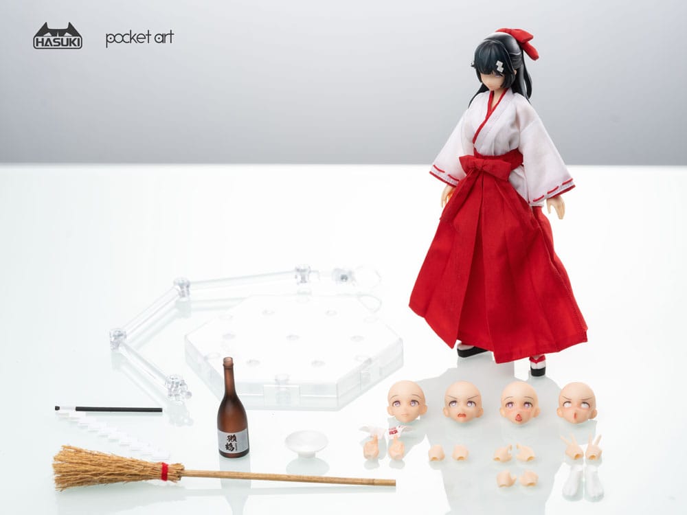 Pocket Art Action PA005 Exorcism Shrine Maiden Tsubaki 15 cm 1/12 Scale Action Figure
