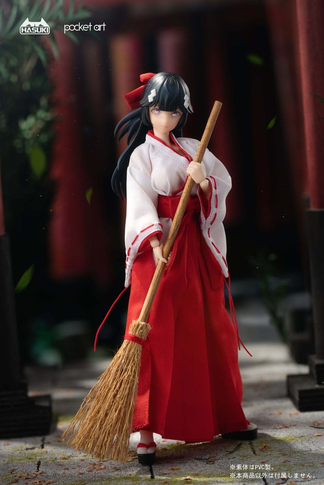 Pocket Art Action PA005 Exorcism Shrine Maiden Tsubaki 15 cm 1/12 Scale Action Figure