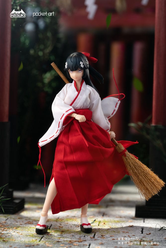 Pocket Art Action PA005 Exorcism Shrine Maiden Tsubaki 15 cm 1/12 Scale Action Figure