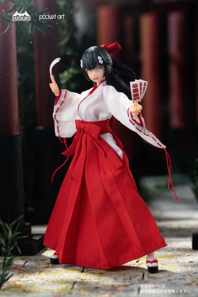 Pocket Art Action PA005 Exorcism Shrine Maiden Tsubaki 15 cm 1/12 Scale Action Figure
