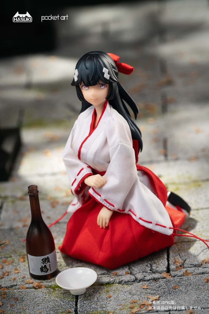 Pocket Art Action PA005 Exorcism Shrine Maiden Tsubaki 15 cm 1/12 Scale Action Figure