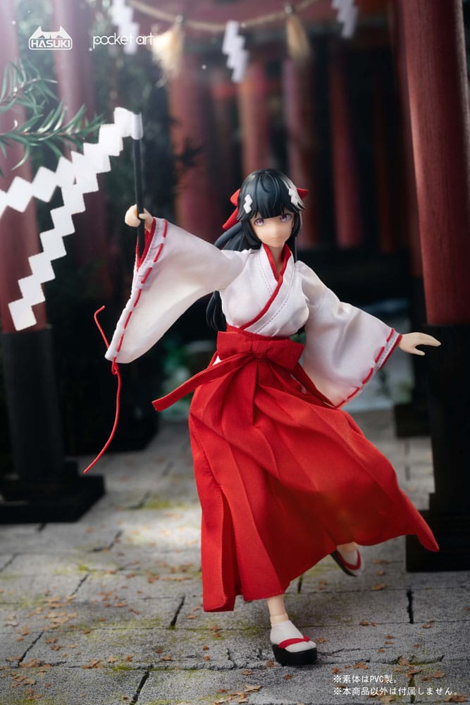 Pocket Art Action PA005 Exorcism Shrine Maiden Tsubaki 15 cm 1/12 Scale Action Figure