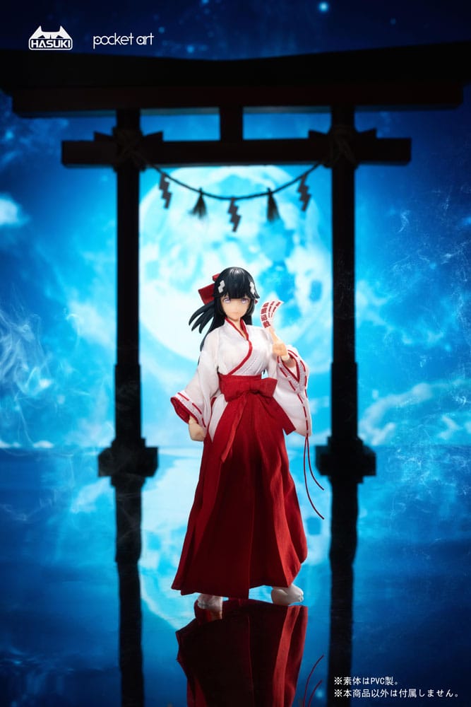 Pocket Art Action PA005 Exorcism Shrine Maiden Tsubaki 15 cm 1/12 Scale Action Figure