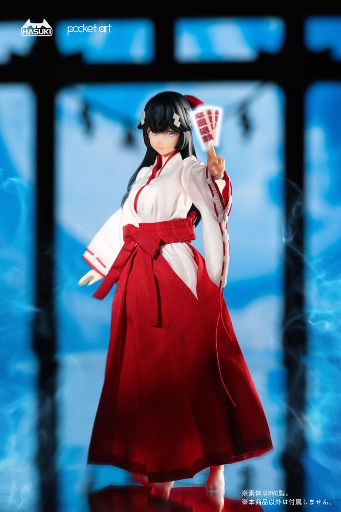 Pocket Art Action PA005 Exorcism Shrine Maiden Tsubaki 15 cm 1/12 Scale Action Figure