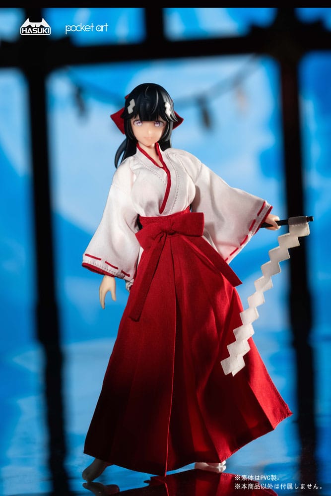 Pocket Art Action PA005 Exorcism Shrine Maiden Tsubaki 15 cm 1/12 Scale Action Figure