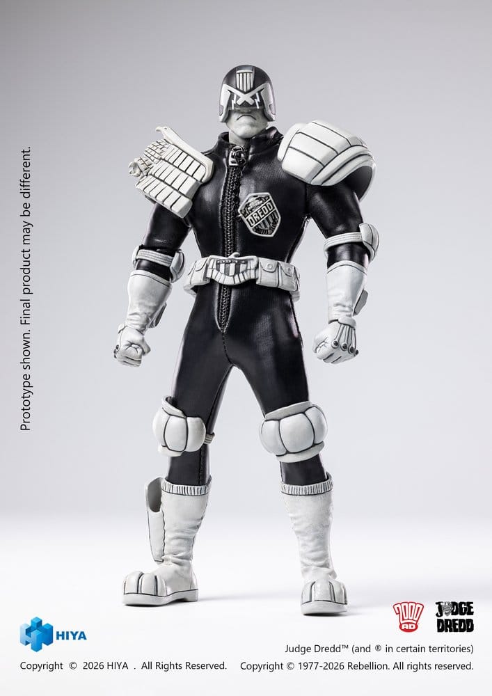 Judge Dredd Exquisite Super Action Figure 1/12 Judge Dredd Black & White Ver. 15 cm