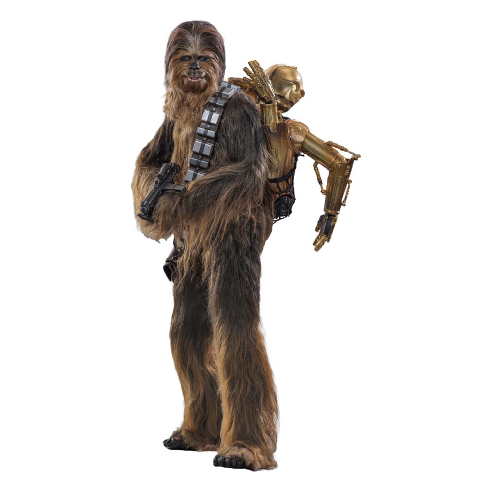 Star Wars Episode V Movie Masterpiece Chewbacca with Disassembled C-3PO 36 cm 1/6 Action Figure