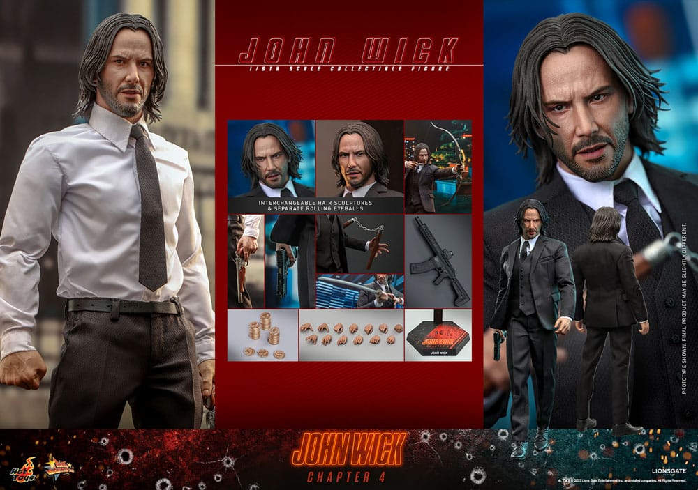John Wick: Chapter 4 John Wick 30cm 1/6 Scale Movie Masterpiece HOT TOYS Action Figure