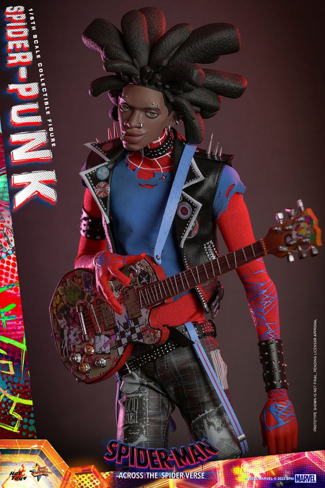 Marvel Spider-Man Across the Spiderverse Spider-Punk 32cm Movie Masterpiece 1/6 Scale Hot Toys Action Figure