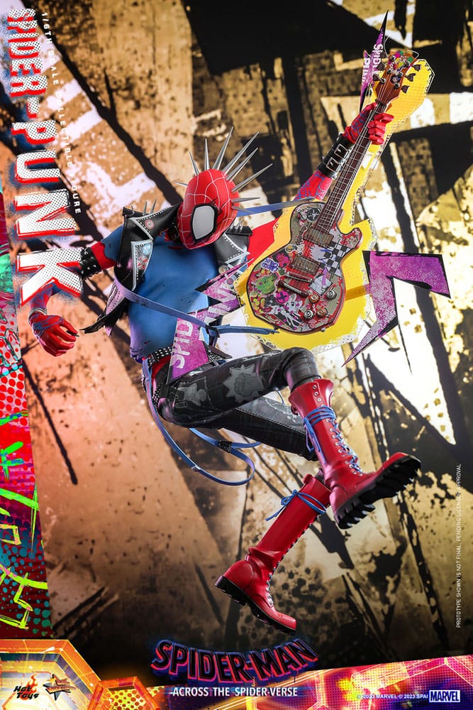 Marvel Spider-Man Across the Spiderverse Spider-Punk 32cm Movie Masterpiece 1/6 Scale Hot Toys Action Figure