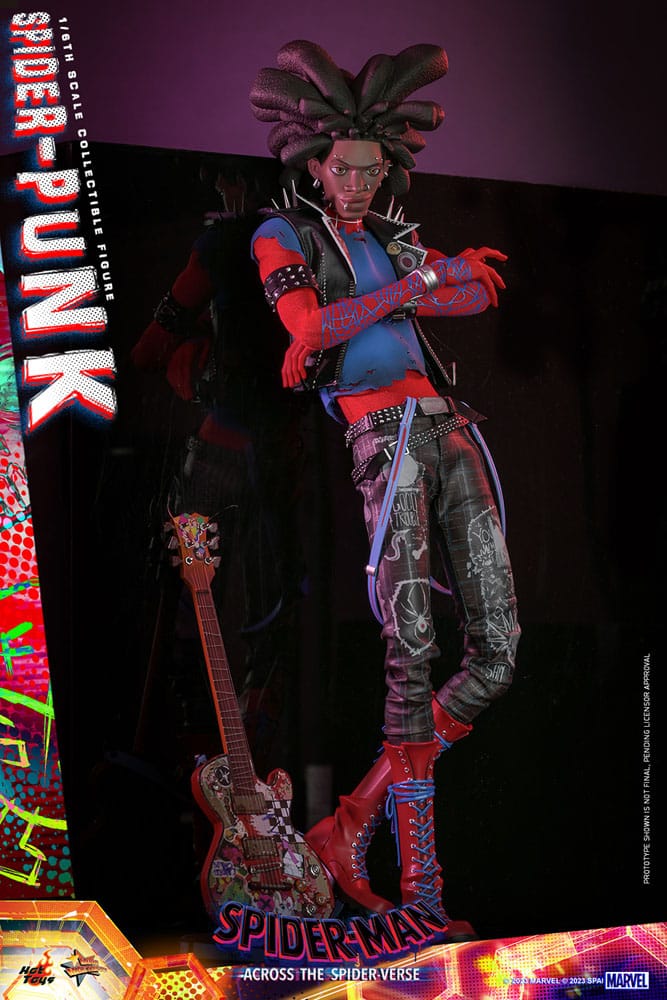 Marvel Spider-Man Across the Spiderverse Spider-Punk 32cm Movie Masterpiece 1/6 Scale Hot Toys Action Figure