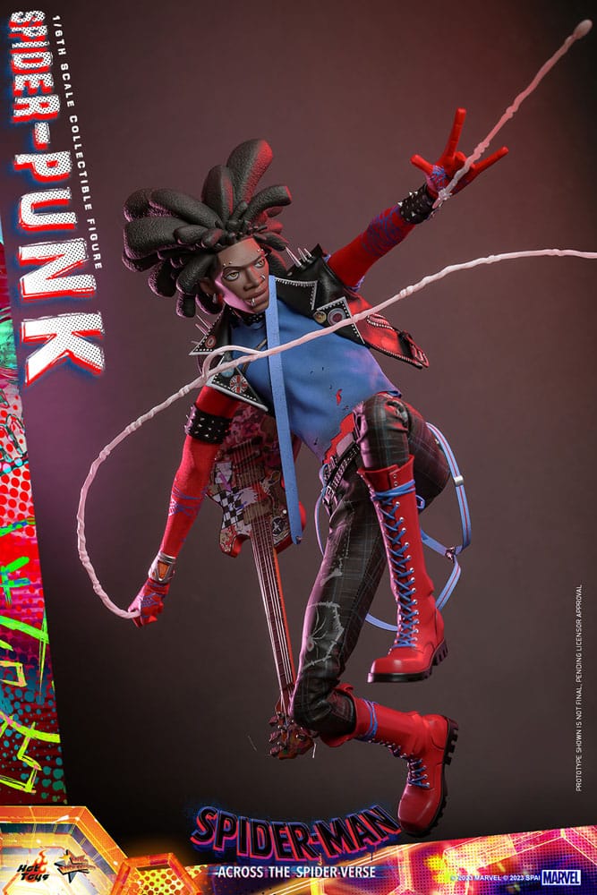 Marvel Spider-Man Across the Spiderverse Spider-Punk 32cm Movie Masterpiece 1/6 Scale Hot Toys Action Figure