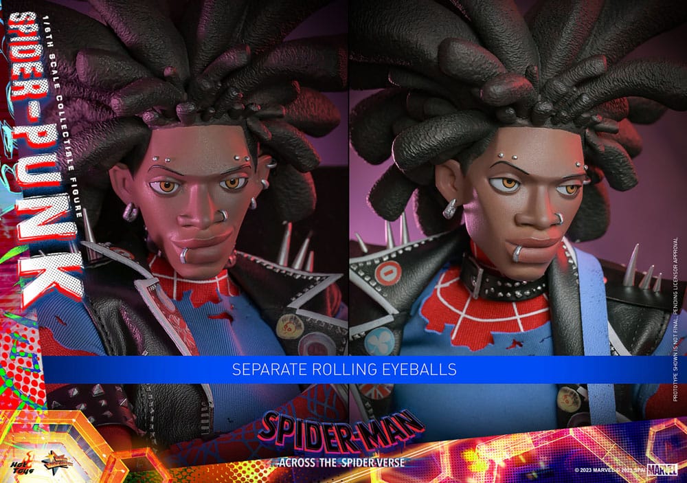 Marvel Spider-Man Across the Spiderverse Spider-Punk 32cm Movie Masterpiece 1/6 Scale Hot Toys Action Figure