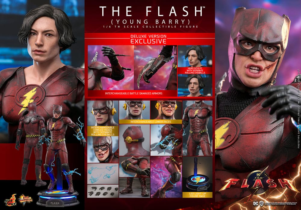 DC Comics The Flash Movie The Flash (Young Barry) (Deluxe Version) 30cm 1/6 Scale Hot Toys Masterpiece Action Figure
