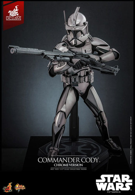 Star Wars Movie Masterpiece Action Figure 1/6 Commander Cody (Chrome Version) Hot Toys Exclusive 30 cm