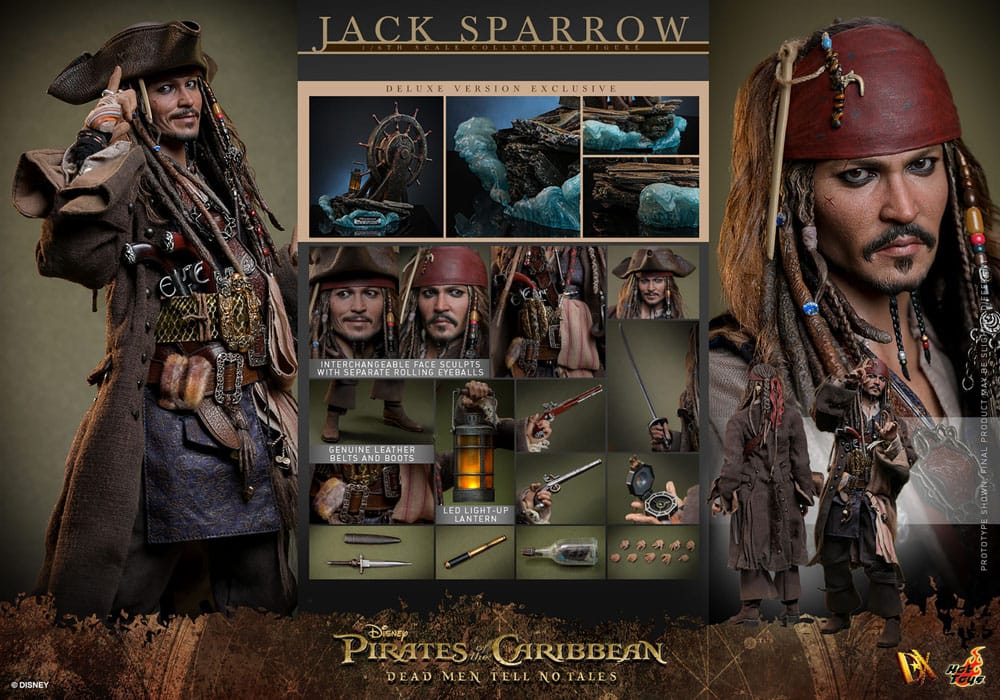 Pirates of the Caribbean: Dead Men Tell No Tales Jack Sparrow 30 cm 1/6 DX Action Figure (Deluxe Version)