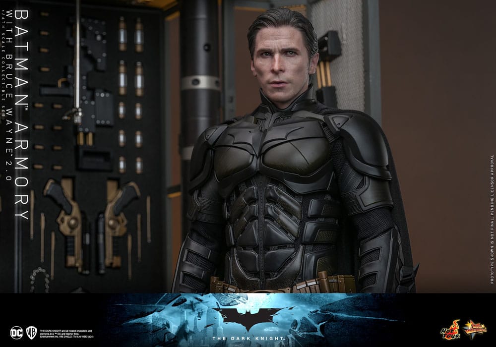 The Dark Knight Movie Masterpiece Batman Armory with Bruce Wayne (2.0) 30 cm 1/6 Action Figures & Diorama