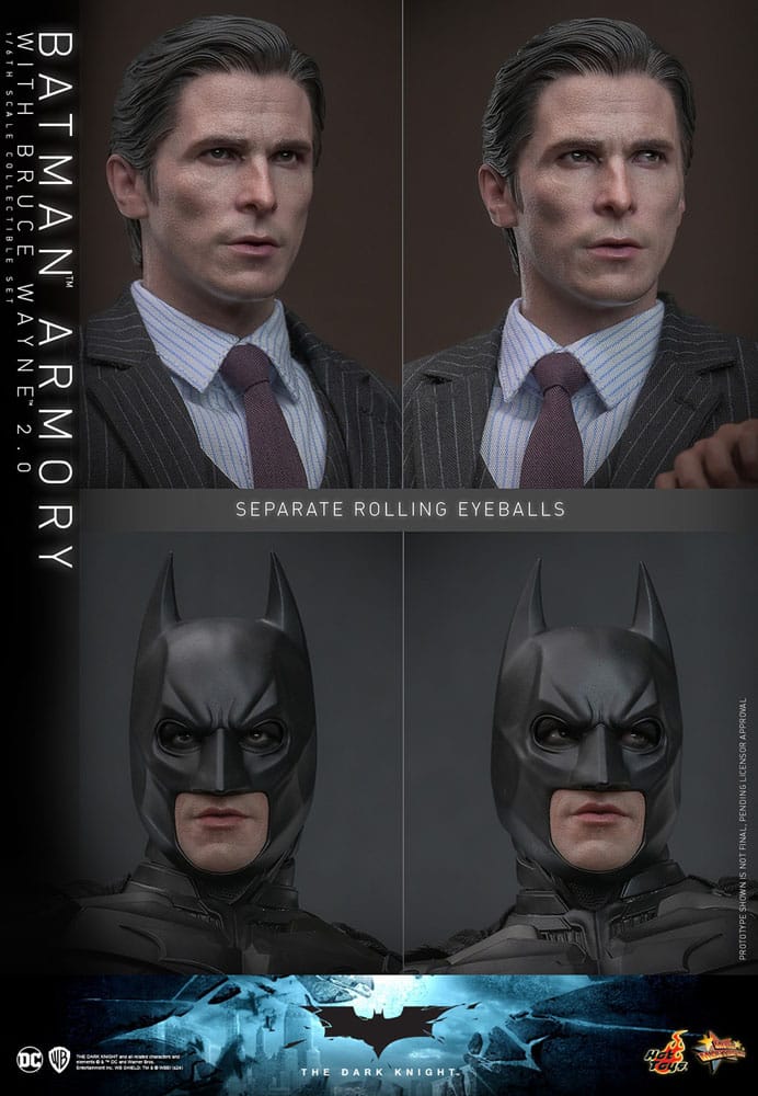 The Dark Knight Movie Masterpiece Batman Armory with Bruce Wayne (2.0) 30 cm 1/6 Action Figures & Diorama