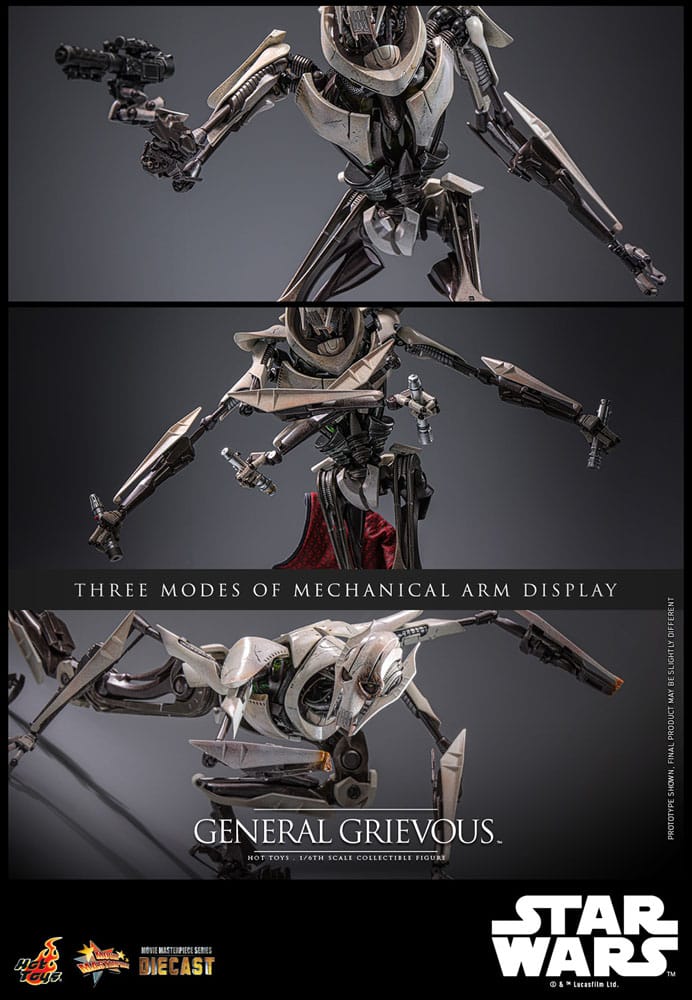 Star Wars Movie Masterpiece General Grievous 42 cm 1/6 Diecast Action Figure
