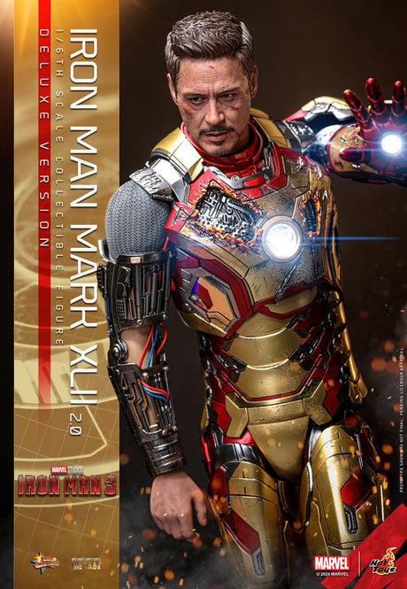 Iron Man 3 Movie Masterpiece Iron Man Mark XLII (2.0) Deluxe 32 cm 1/6 Diecast Action Figure