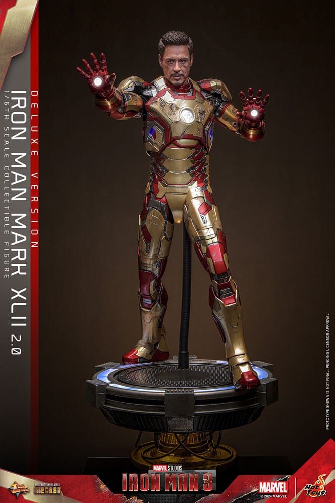 Iron Man 3 Movie Masterpiece Iron Man Mark XLII (2.0) Deluxe 32 cm 1/6 Diecast Action Figure